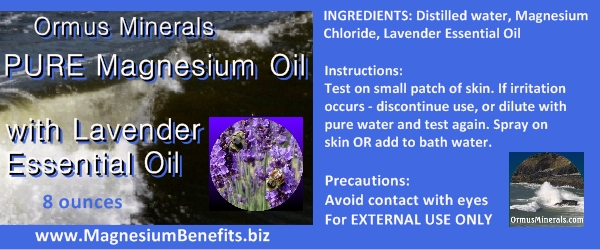 Ormus Minerals PURE Magnesium Oil with Lavender Essential Oil